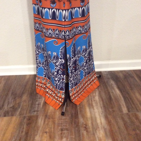 SOLD 70s Best Print goddess Column maxi dress - Picture 5 of 9